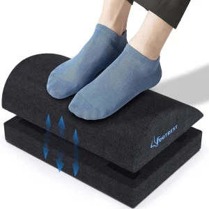 Repose-pieds ergonomique sous bureau, coussin de repose-pieds réglable - 2 options de hauteur-